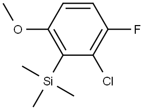 (2-chloro-3-fluoro-6-methoxyphenyl)trimethylsilane Structure