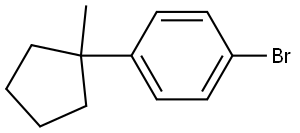 Benzene, 1-bromo-4-(1-methylcyclopentyl)- Structure