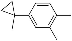 1,2-Dimethyl-4-(1-methylcyclopropyl)benzene Structure