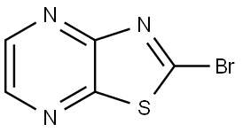 Thiazolo[4,5-b]pyrazine, 2-bromo- Structure