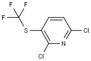 Pyridine, 2,6-dichloro-3-[(trifluoromethyl)thio]- Structure