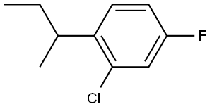 2-Chloro-4-fluoro-1-(1-methylpropyl)benzene Structure