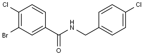 3-Bromo-4-chloro-N-[(4-chlorophenyl)methyl]benzamide Structure