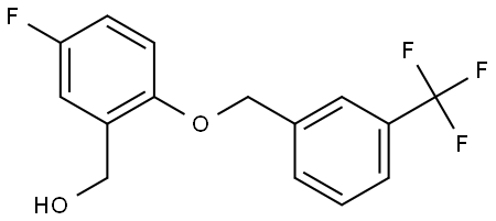 (5-fluoro-2-((3-(trifluoromethyl)benzyl)oxy)phenyl)methanol Structure