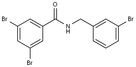 3,5-Dibromo-N-[(3-bromophenyl)methyl]benzamide 구조식 이미지