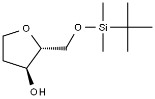 D-erythro-Pentitol, 1,4-anhydro-2-deoxy-5-O-[(1,1-dimethylethyl)dimethylsilyl]- Structure