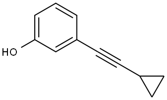 3-(2-Cyclopropylethynyl)phenol Structure