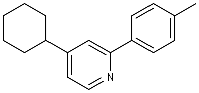 4-Cyclohexyl-2-(4-methylphenyl)pyridine Structure