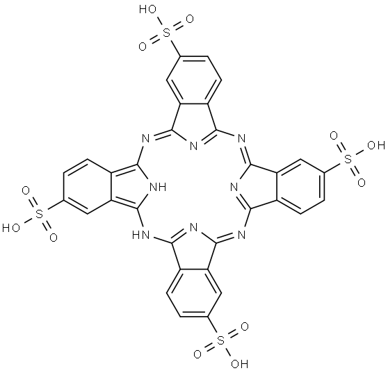 29H, 31H-PHTHALOCYANINE-C,C,C,C-TETRASULFONIC ACID Structure