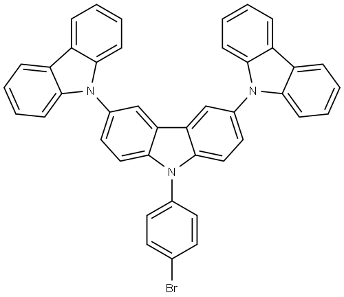 3,6-bis(9-carbazolyl)-9-(4-bromophenyl)carbazole Structure