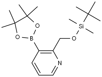 2-(((tert-Butyldimethylsilyl)oxy)methyl)-3-(4,4,5,5-tetramethyl-1,3,2-dioxaborolan-2-yl)pyridine Structure