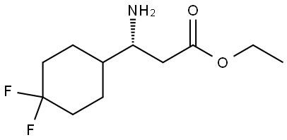 Cyclohexanepropanoic acid, β-amino-4,4-difluoro-, ethyl ester, (βR)- Structure