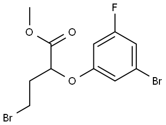 Methyl 4-bromo-2-(3-bromo-5-fluorophenoxy)butanoate Structure