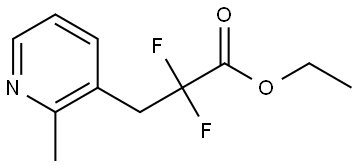 3-Pyridinepropanoic acid, α,α-difluoro-2-methyl-, ethyl ester Structure