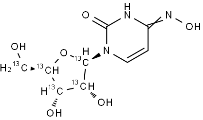 β-D -N4 -Hydroxycytidine 13C5Q: What is 
β-D -N4 -Hydroxycytidine 13C5 Q: What is the CAS Number of 
β-D -N4 -Hydroxycytidine 13C5 Structure