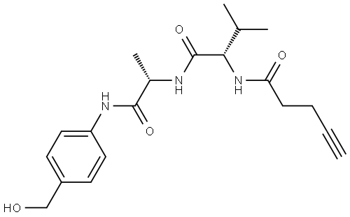 4-Pentynoyl-Val-Ala-PAB Structure