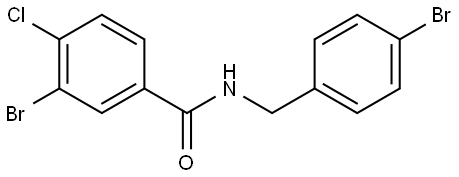 3-Bromo-N-[(4-bromophenyl)methyl]-4-chlorobenzamide 구조식 이미지