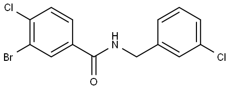 3-Bromo-4-chloro-N-[(3-chlorophenyl)methyl]benzamide Structure