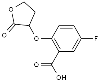 5-fluoro-2-((2-oxotetrahydrofuran-3-yl)oxy)benzoic acid Structure