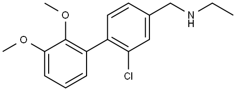 2-Chloro-N-ethyl-2',3'-dimethoxy[1,1'-biphenyl]-4-methanamine Structure