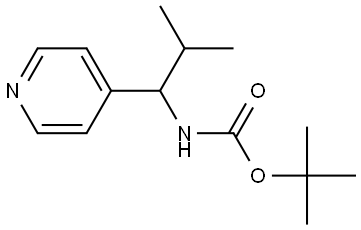 1,1-Dimethylethyl N-[2-methyl-1-(4-pyridinyl)propyl]carbamate Structure