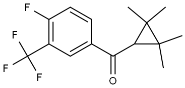 4-Fluoro-3-(trifluoromethyl)phenyl](2,2,3,3-tetramethylcyclopropyl)methanone Structure