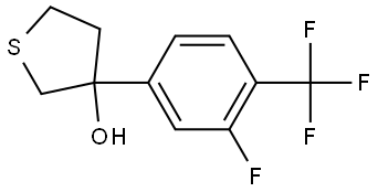 3-[3-Fluoro-4-(trifluoromethyl)phenyl]tetrahydrothiophene-3-ol Structure