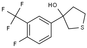 3-[4-Fluoro-3-(trifluoromethyl)phenyl]tetrahydrothiophene-3-ol Structure