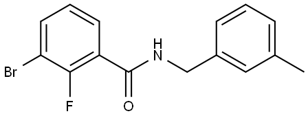 3-Bromo-2-fluoro-N-[(3-methylphenyl)methyl]benzamide Structure