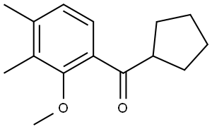 Cyclopentyl(2-methoxy-3,4-dimethylphenyl)methanone Structure