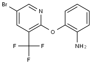 2-[[5-Bromo-3-(trifluoromethyl)-2-pyridinyl]oxy]benzenamine Structure