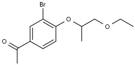 1-[3-Bromo-4-(2-ethoxy-1-methylethoxy)phenyl]ethanone Structure