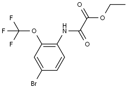 Ethyl 2-[[4-bromo-2-(trifluoromethoxy)phenyl]amino]-2-oxoacetate Structure