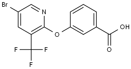 3-[[5-Bromo-3-(trifluoromethyl)-2-pyridinyl]oxy]benzoic acid Structure