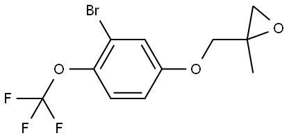 2-[[3-Bromo-4-(trifluoromethoxy)phenoxy]methyl]-2-methyloxirane Structure