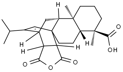 17,19-Dinoratis-15-ene-4,13,14-tricarboxylic acid, 16-(1-methylethyl)-, cyclic 13,14-anhydride, (4α,8ξ,12ξ)- Structure