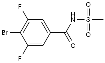 4-Bromo-3,5-difluoro-N-(methylsulfonyl)benzamide Structure