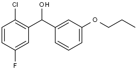 2-Chloro-5-fluoro-α-(3-propoxyphenyl)benzenemethanol Structure