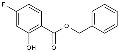 Benzoic acid, 4-fluoro-2-hydroxy-, phenylmethyl ester Structure