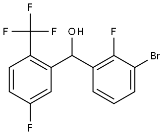 3-Bromo-2-fluoro-α-[5-fluoro-2-(trifluoromethyl)phenyl]benzenemethanol Structure