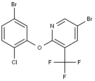 5-Bromo-2-(5-bromo-2-chlorophenoxy)-3-(trifluoromethyl)pyridine Structure