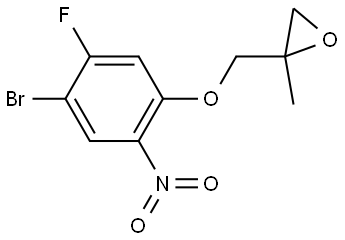 2-((4-bromo-5-fluoro-2-nitrophenoxy)methyl)-2-methyloxirane Structure