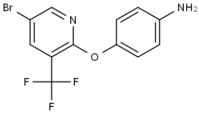 4-[[5-Bromo-3-(trifluoromethyl)-2-pyridinyl]oxy]benzenamine Structure