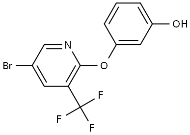 3-[[5-Bromo-3-(trifluoromethyl)-2-pyridinyl]oxy]phenol Structure