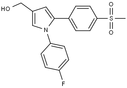 (1-(4-fluorophenyl)-5-(4-(methylsulfonyl)phenyl)-1H-pyrrol-3-yl)methanol Structure