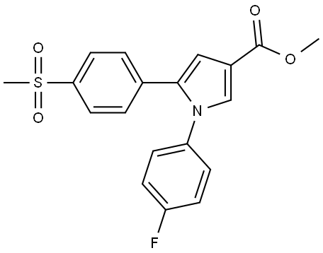 methyl 1-(4-fluorophenyl)-5-(4-(methylsulfonyl)phenyl)-1H-pyrrole-3-carboxylate Structure