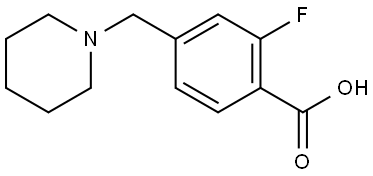 2-Fluoro-4-(1-piperidinylmethyl)benzoic acid Structure