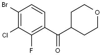 (4-Bromo-3-chloro-2-fluorophenyl)(tetrahydro-2H-pyran-4-yl)methanone Structure