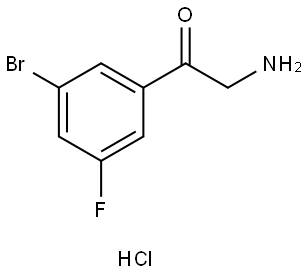 3-Bromo-5-fluorophenacylamine hydrochloride Structure