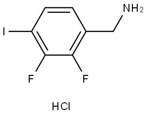 2,3-Difluoro-4-iodobenzylamine hydrochloride Structure